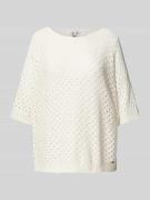 Gebreide pullover met ajourpatroon, model 'Ho44liday'