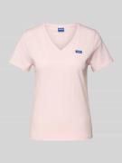 T-shirt met labeldetail