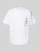 T-shirt met labelprints
