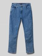 Straight fit jeans met katoen