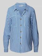 Overhemdblouse van viscose met verlengd rugpand, model 'YASMIN'