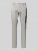 Regular fit chino met structuurmotief, model 'FABIO'