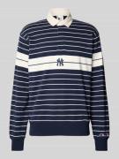 Regular fit poloshirt in design met lange mouwen