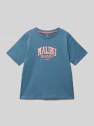 T-shirt met labelprint, model 'DETROIT'