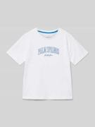 T-shirt met labelprint, model 'DETROIT'