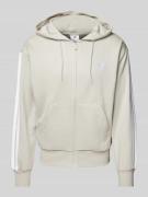 Sweatjack met viscose en labelstitching