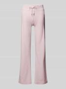Flared sweatpants met tunnelkoord, model 'MONOGRAM LISA'
