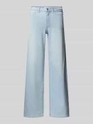 Loose fit wide leg jeans van katoenmix, model 'MADISON'