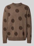 Gebreide pullover met ronde hals, model 'CIRCLE'