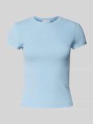 T-shirt met labelstitching - LeGer Studio-collectie
