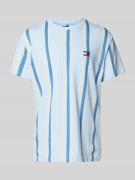 Regular fit T-shirt van puur katoen met labelstitching