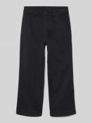 Baggy fit chino's met een katoenmix met interne breedteverstelling