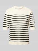 Gebreide pullover met 1/2-mouwen, model 'LENA'