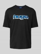 T-shirt met labelprint, model 'Nugibol'