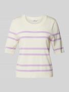 Gebreide pullover met ronde hals, model 'Carla'