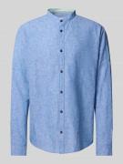 Regular fit vrijetijdsoverhemd van een mix van linnen en katoen