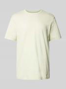 Regular fit T-shirt van puur katoen met rubberen logoprint