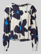 Relaxed fit blouse met ballonmouwen