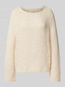 Oversized pullover van zacht katoen met structuureffect