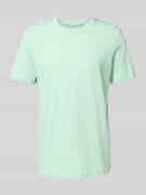 Regular fit T-shirt van puur katoen met rubberen labelprint