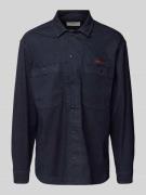Jeansjack met labelbadge, model 'Worker Shirt'