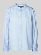 Regular fit blouse met lange mouwen van puur katoen met plooien