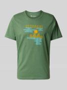 T-shirt met labelprint, model 'Sunrise'