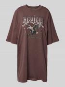 Oversized T-shirtjurk in minilengte, model 'ROCK'