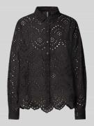 Regular fit blouse met lange mouwen van puur katoen, model 'VILDE'