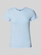 Slim fit T-shirt met viscose, model 'NICCA'