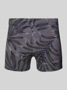Skinny fit zwembroek met labelprint