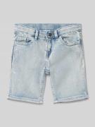 Korte jeans met knoop- en ritssluiting