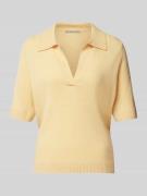Gebreide pullover van kasjmier met 1/2-mouwen