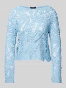 Gebreide pullover met ajourborduursel