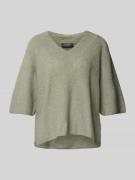 Gebreide pullover met V-hals, model 'TACI'