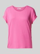 Regular fit T-shirt met viscose, model 'MOSTER'