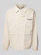 Oversized jack met labelstitching