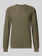 Gebreide pullover met structuurmotief, model 'TRAVIS'