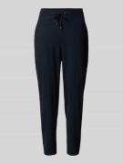 Slim fit stoffen broek met tunnelkoord, model 'AZRA'