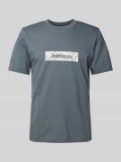 T-shirt met labelprint, model 'SPLIT'