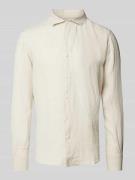 Regular fit linnen overhemd met kentkraag, model 'PAMPLONA'