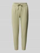 Slim fit bandplooibroek met verkort model, model 'KATE'