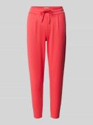 Slim fit bandplooibroek met verkort model, model 'KATE'