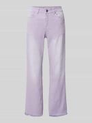 Jeans in verkorte pasvorm met franjes