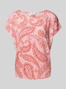 Relaxed fit T-shirt van viscosemix met extra brede schouders