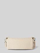 Leren handtas met gevlochten look, model 'MILA'