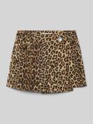 Skort in wikkellook met labeldetail