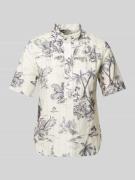 Slim fit blouse met opstaande kraag, model 'TOPHER'
