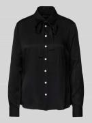 Overhemdblouse van viscose met strikdetail