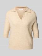 Gebreide pullover met 1/2-mouwen, model 'Pinna'